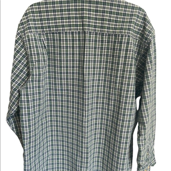 Eddie Bauer Shirt Mens Size L Green Plaid Long Sleeve Button Down Relaxed - Picture 7 of 10